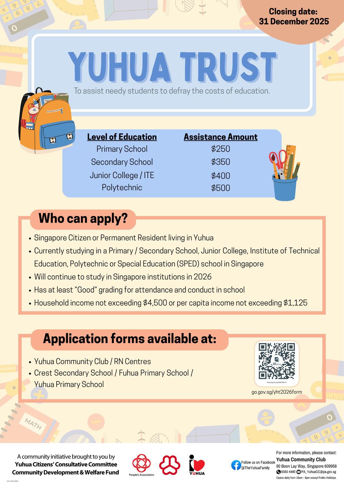 Yuhua Trust 2026 Registration